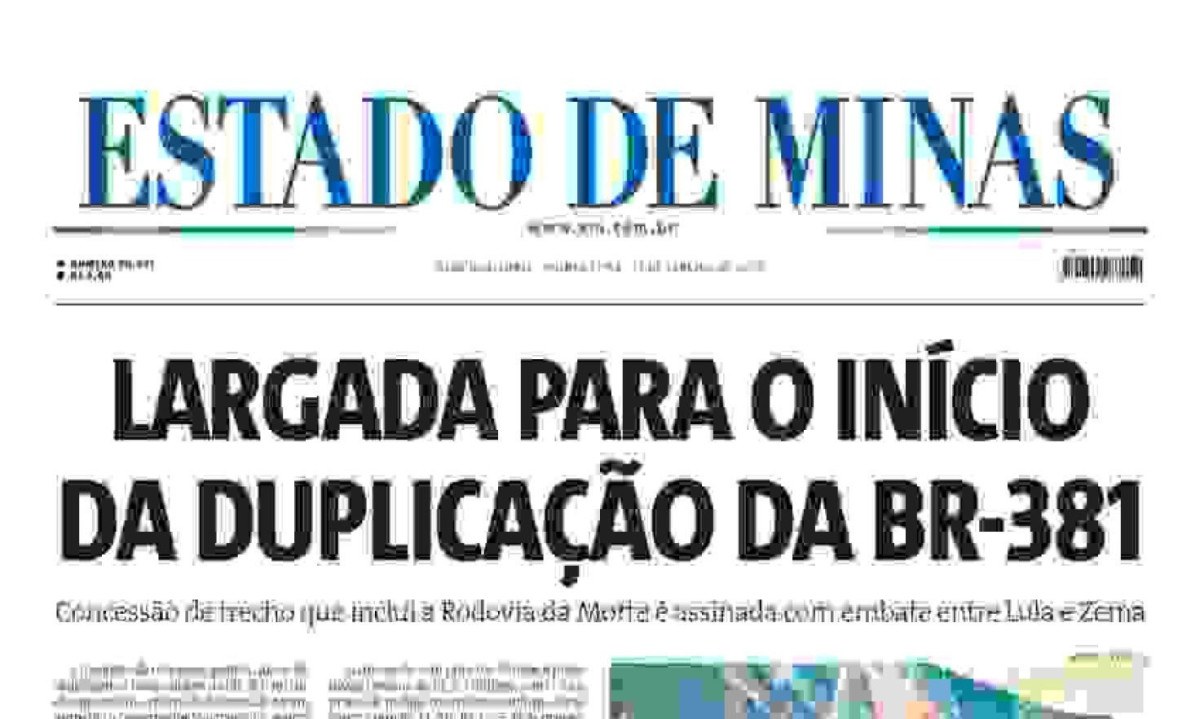 Estado de Minas - (crédito: Capa do Estado de Minas)