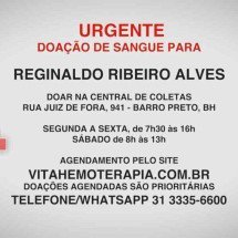BH: família de paciente que retirou tumor no cérebro pede doação de sangue  - Reprodu&ccedil;&atilde;o