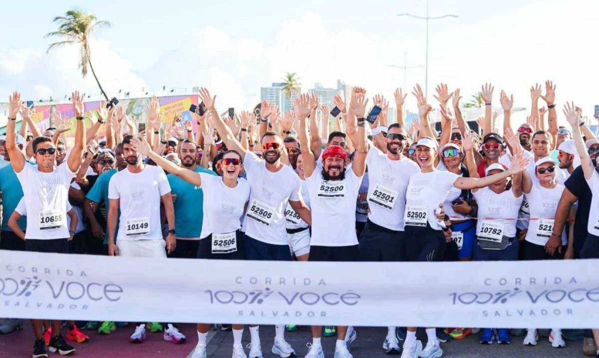 Bell Marques reúne mais de quatro mil pessoas na corrida 100% Você em Salvador
 -  (crédito: Divulgação)