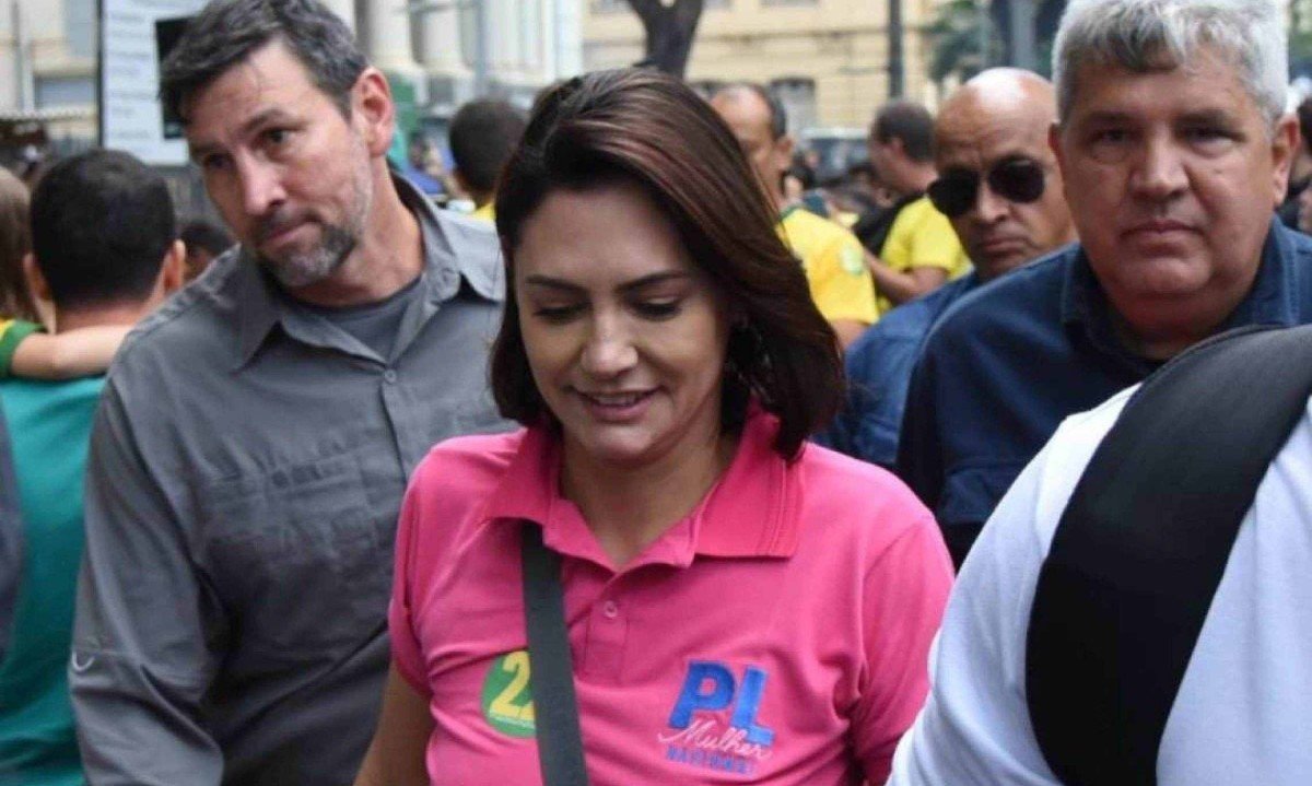 A ex-primeira-dama Michelle Bolsonaro foi citada por Mauro Cid como integrante da ala que pedia um golpe de Estado -  (crédito: Gladyston Rodrigues/EM/D.A. Press)