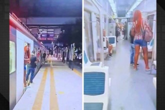 Vídeo: bandidos armados assaltam passageiros dentro de estação de trem 