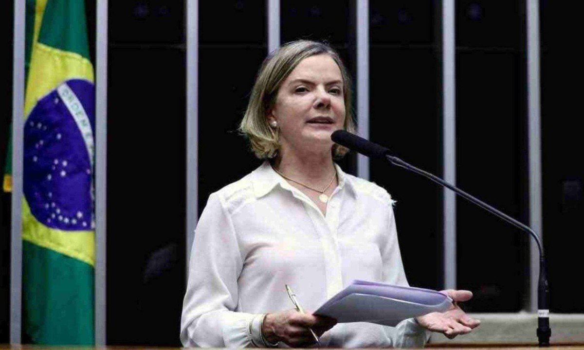 Na foto, a presidente do PT, Gleisi Hoffman -  (crédito: Bruno Spada/C&acirc;mara dos Deputados)