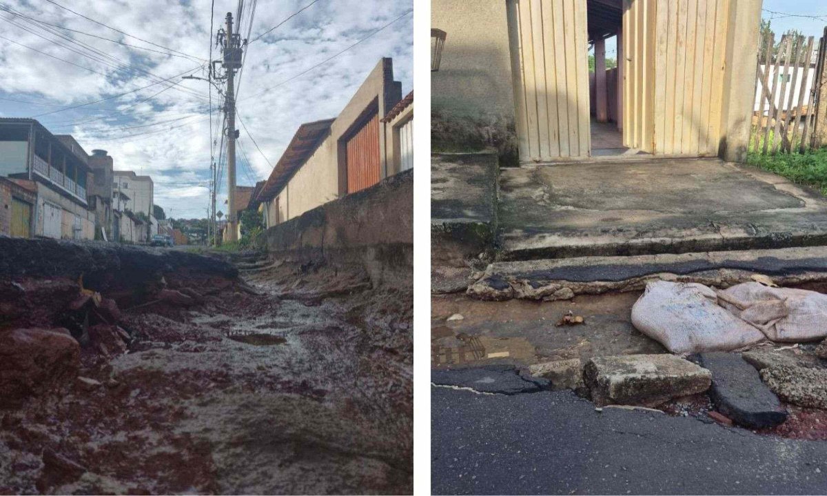 O problema começou a aparecer no fim de dezembro, mas se intensificou em janeiro, relata morador -  (crédito: Reprodução / Redes sociais)