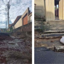'Cratera' se abre em rua na Grande BH e atrapalha moradores - Reprodução / Redes sociais