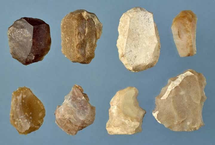 Durante o perÃ­odo paleolÃ­tico, os antepassados do homem comeÃ§aram a se diferenciar dos outros animais. Os hominÃ­deos eram essencialmente nÃŽmades e viviam da caÃ§a e da coleta, tendo que se deslocar em busca de alimentos. Eles produziram os primeiros instrumentos de caÃ§a feitos em madeira, osso ou pedra. 