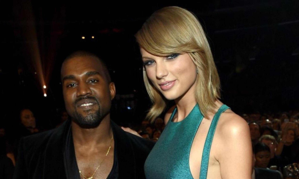 Kanye West e Taylor Swift no Grammy 2015 -  (crédito: Getty Images)