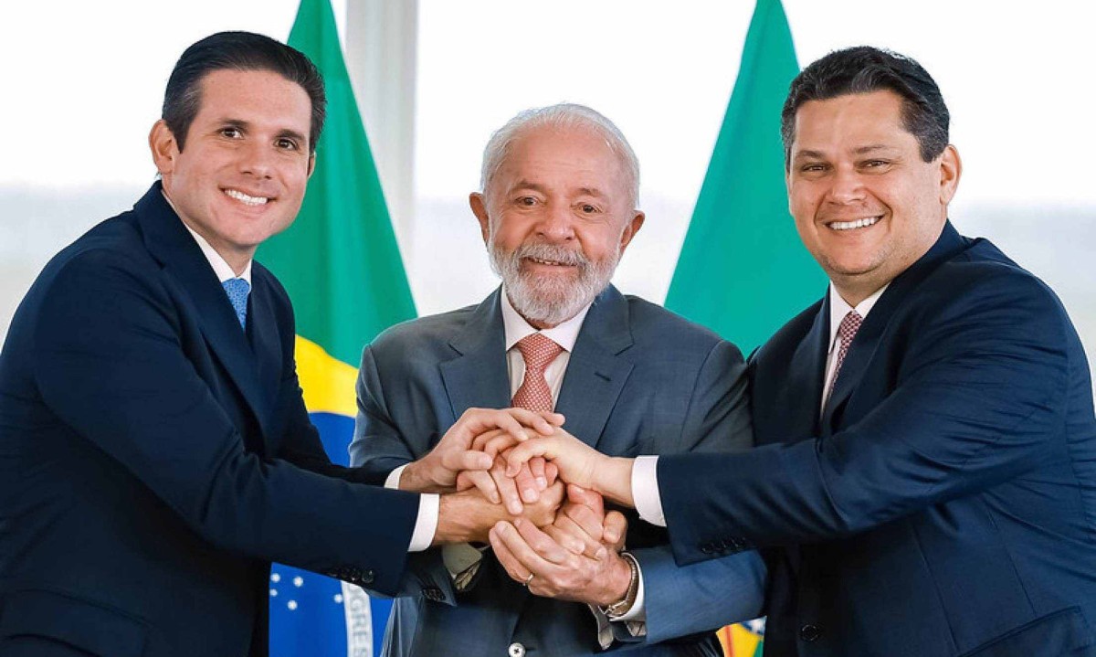 Presidente da Câmara dos Deputados, Deputado Hugo Motta e presidente do Senado Federal, Senador Davi Alcolumbre -  (crédito:  Ricardo Stuckert / PR)