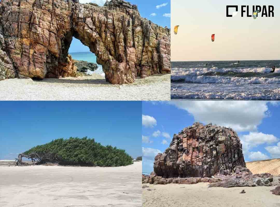 Parque Nacional de Jericoacoara, Ceará - O parque abrange uma área de aproximadamente 8,4 mil hectares e é conhecido por suas paisagens de dunas, praias paradisíacas, lagoas de água doce e manguezais.