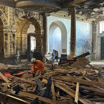 Teto de igreja cai e mata turista em pleno Pelourinho, joia do centro histórico de Salvador - Divulgação Defesa Civil 