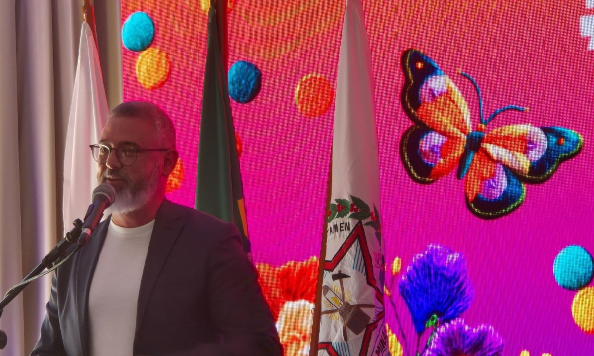 Leônidas de Oliveira, secretário de Estado de Cultura e Turismo, durante lançamento do Carnaval da Liberdade 2025 -  (crédito: Jair Amaral/EM/D.A Press)