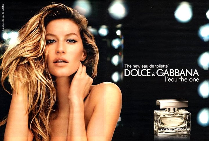 Nos primeiros anos de carreira, Gisele posou para as campanhas da Missoni, Chloé, Dolce & Gabana, Valentino, Gianfranco Ferré, Ralph Lauren e Versace. Na foto, foi apresentada com a seguinte manchete: 