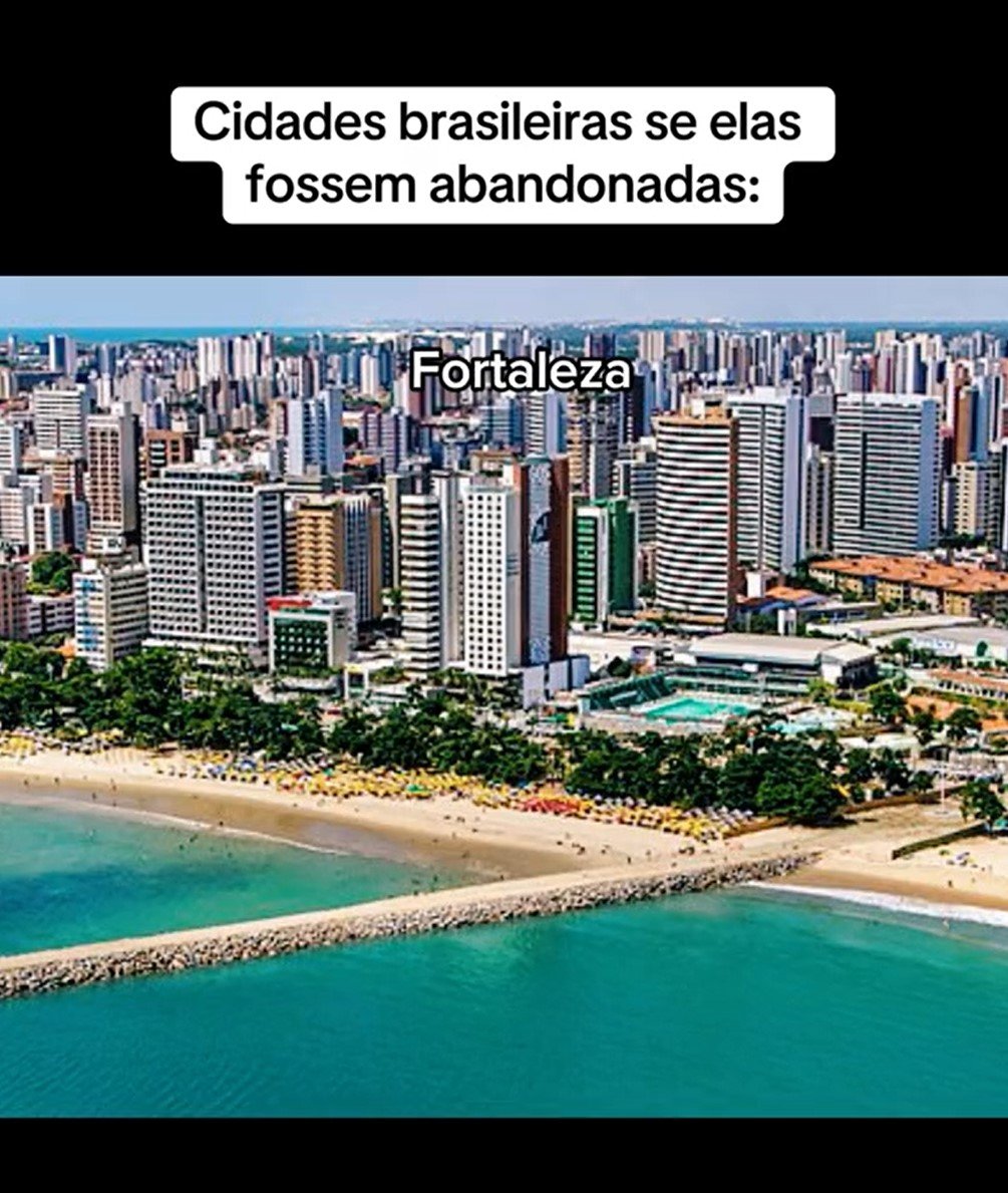 Outra cidade representada na trend é Fortaleza, que apresenta a imagem com prédios e o mar, que sempre atrai turistas não só de outros estados, como de fora do Brasil. 