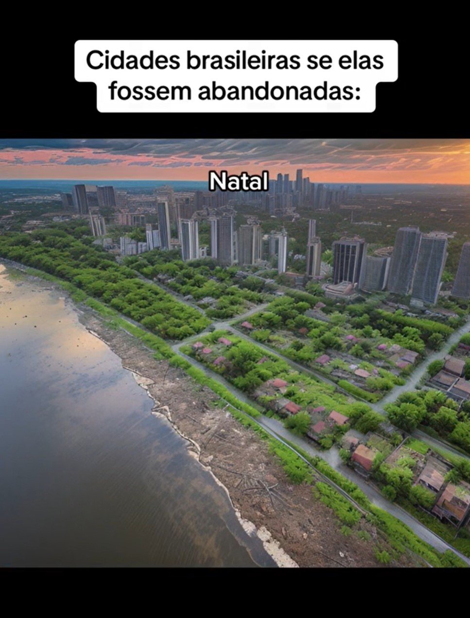 O mar se transforma, entÃ£o, em um lamaÃ§al, prÃ³ximo a um pÃ¢ntano. Ao fundo, as casas dÃ£o lugar Ã  vegetaÃ§Ã£o mal cuidada para representar uma cidade abandonada.