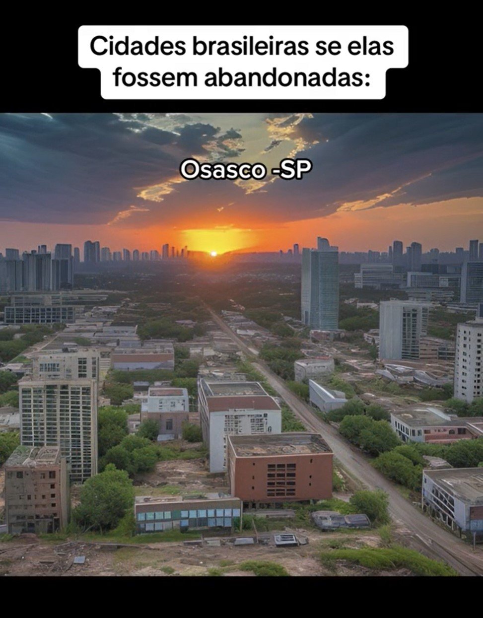 As ruas de Osasco, entÃ£o, ficam vazias sem a presenÃ§a dos veÃ­culos e o ambiente com caracterÃ­sticas de total abandono. 