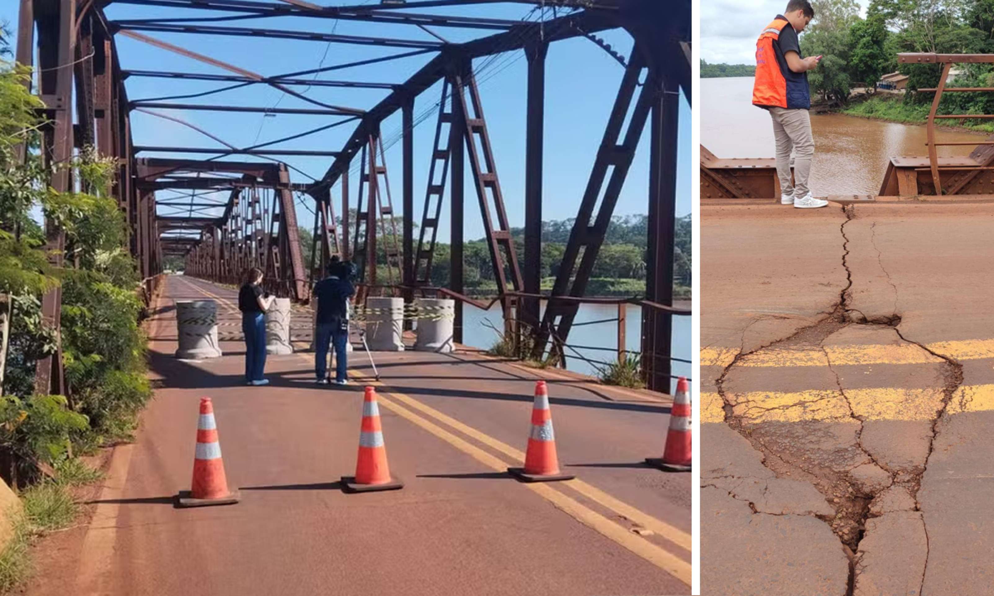 Ponte de ferro centenária de MG é interditada após apresentar rachaduras