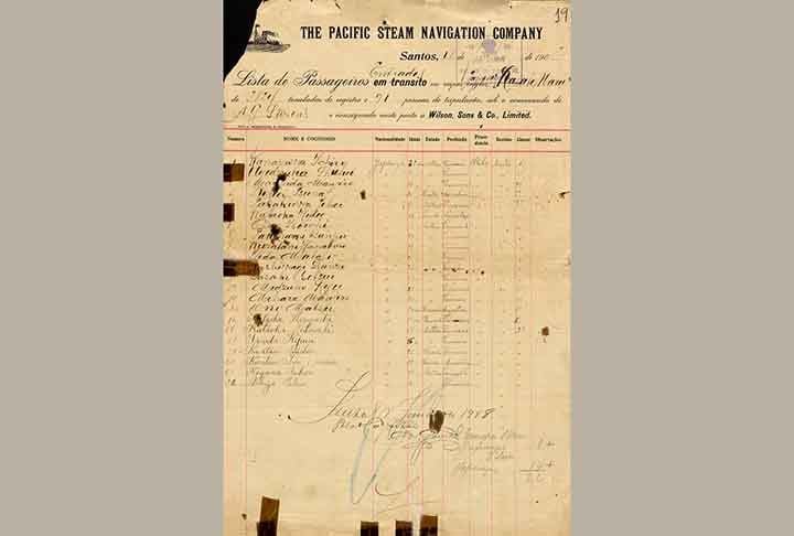A chegada dos japoneses teve início oficialmente em 18 de junho de 1908, quando o navio Kasato Maru aportou em São Paulo, trazendo 781 lavradores para as fazendas do interior paulista.- Flickr Arquivo Nacional do Brasil