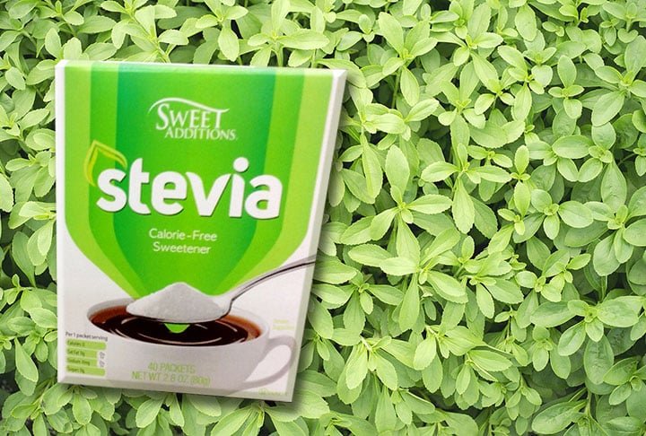 A stevia Ã© um adoÃ§ante natural obtido a partir da planta Stevia Rebaudiana Bertoni, podendo ser encontrado em supermercados e lojas de produtos naturais na forma de pÃ³ ou em gotas.