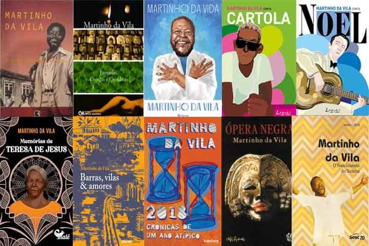 Martinho da Vila também tem uma trajetória consistente como escritor. Em 2024, ele lançou seu 21º livro, “Martinho da Vida”. Sua obra bibliográfica passeia por gêneros diversos, do infanto-juvenil ao romance e ao autobiográfico.