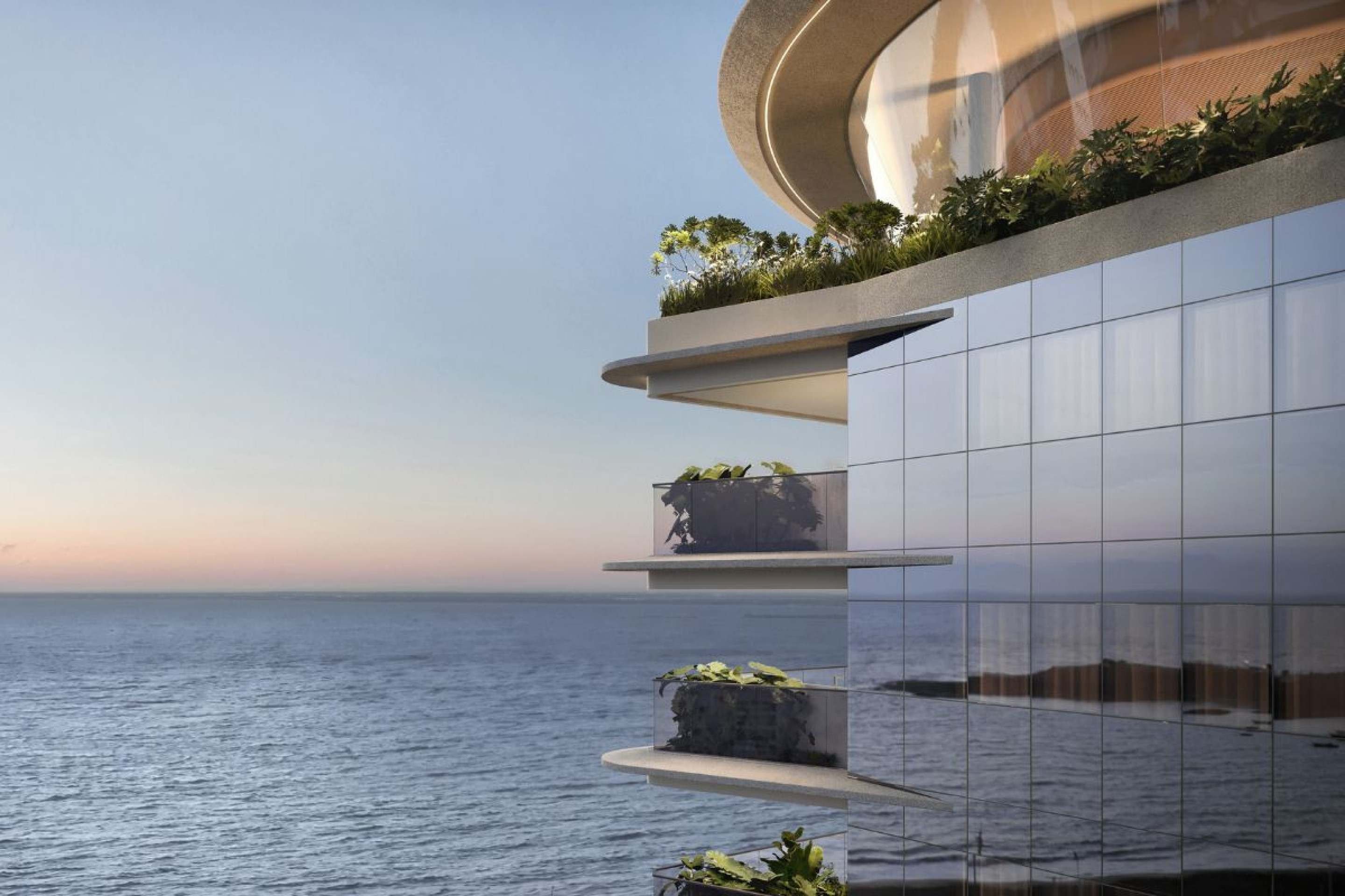 Imagem do edifício de frente para o mar