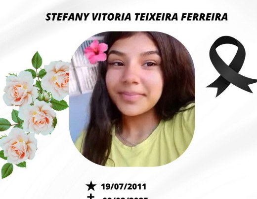 Informações funerárias e enterradas da adolescente Stefany Vitória