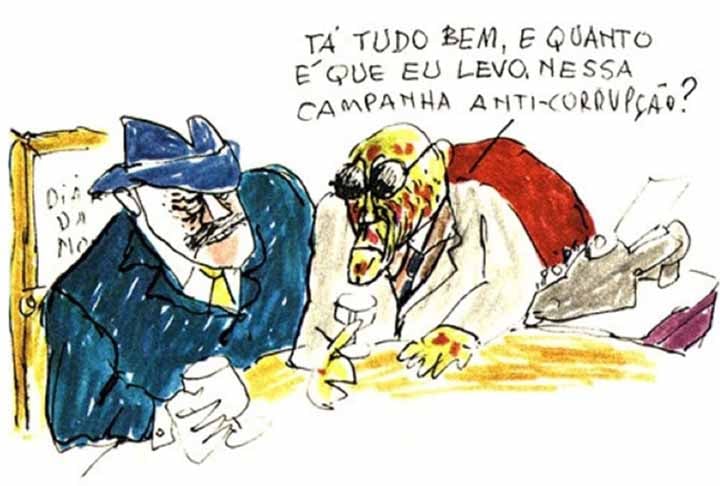 Outra qualidade do jornalista MillÃŽr Fernandes foi a de frasista, com expressÃµes carregadas de sarcasmo. 
