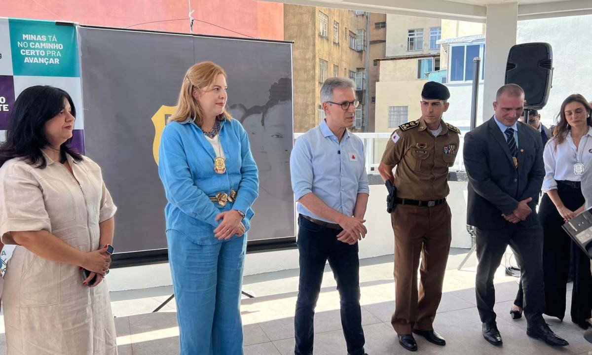 Lançamento da campanha "Depois do não, é crime, uai!" foi realizado na manhã desta segunda-feira, com a presença do governador Romeu Zema (Novo) -  (crédito: Edésio Ferreira/EM/D.A Press)