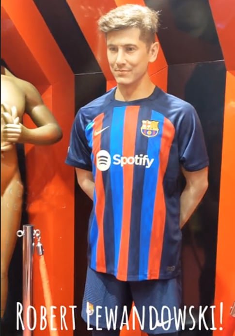 Mas dizem que o capricho ficou por conta do grande Ã­dolo do esporte polonÃªs. O craque do futebol Robert Lewandowski. Quem entende do assunto atesta: parece com ele sim. EntÃ£o, tÃ¡! 