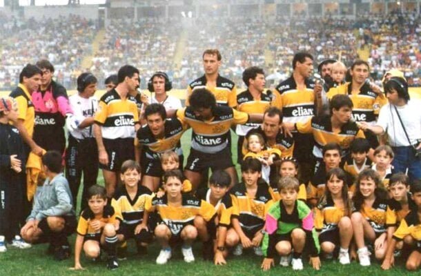 Criciúma (1992) - O título da campeão da Copa do Brasil de 1991 o colocou na Libertadores de 1992 e o time foi bem. Caiu nas quarta para o São Paulo. Esta foi a sua única participação -  Foto:  Divulgação Criciuma