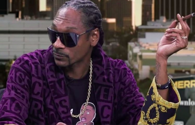 Snoop Dogg é conhecido por suas letras que frequentemente abordam temas como a vida nas ruas, festas e o uso recreativo de maconha.-reprodução