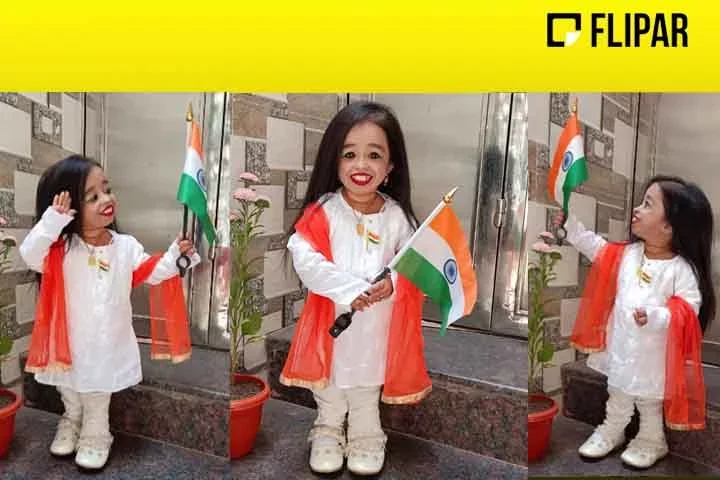 Jyoti Amge, de 31 anos, é natural da Índia e seu tamanho é menor que o de uma criança de cinco anos.
