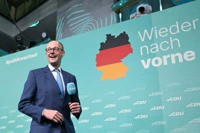 Friedrich Merz desdenhou de Belém em discurso proferido no Congresso Alemão do Comércio -  (crédito: INA FASSBENDER / AFP))