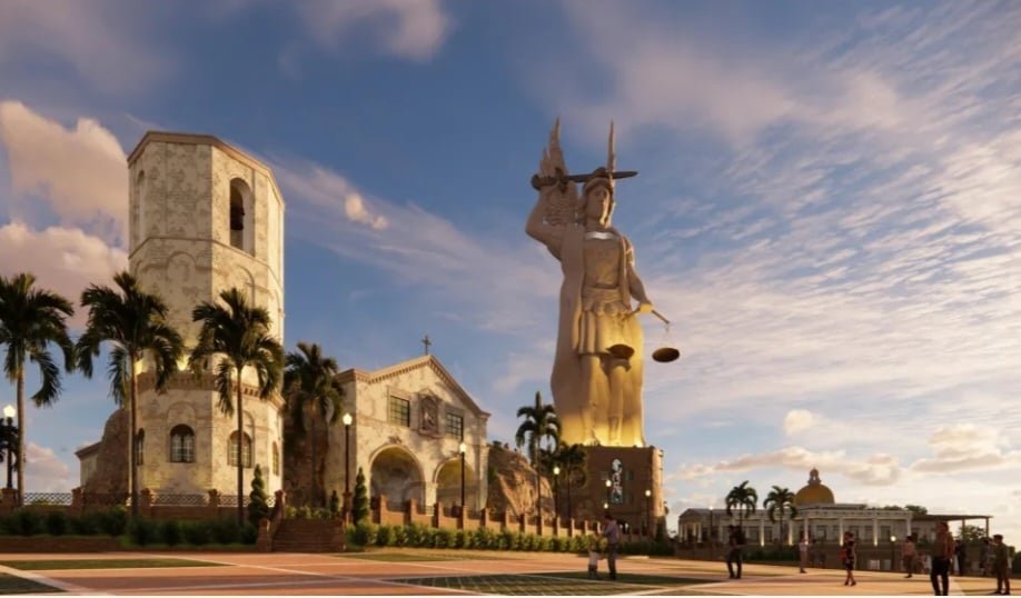 A cidade que abriga a obra, também chamada São Miguel Arcanjo, está localizada a 180 quilômetros da capital paulista. Com previsão de inauguração em 2026, a estátua faz parte do futuro complexo religioso da Gruta do Arcanjo, projeto em terreno de 30 mil m² dedicado ao turismo religioso.