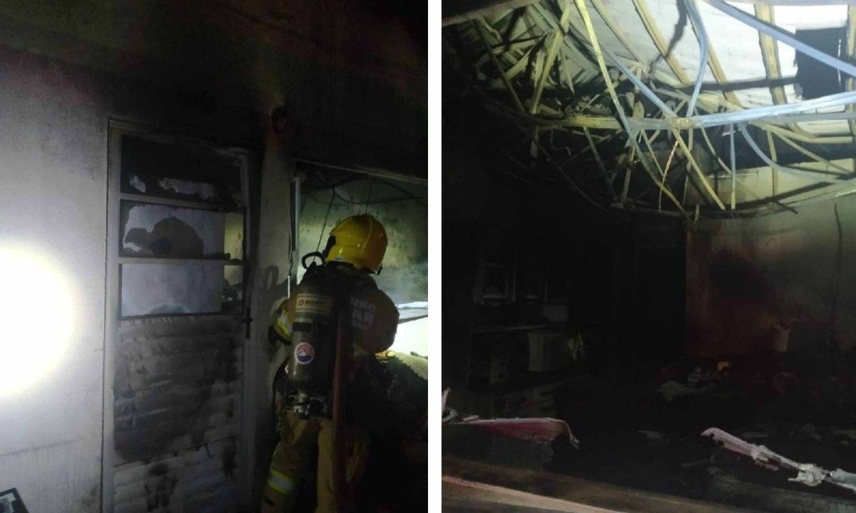 Os dois moradores da casa foram presos -  (crédito: Divulgação / Bombeiros)