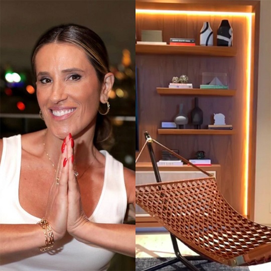 Rede milionária - Se você se chocou com o copo de grife, olha só essa: a empresária Karla Marques possui uma rede da grife Louis Vuitton avaliada em 230 mil reais! -montagem / reprodução instagram