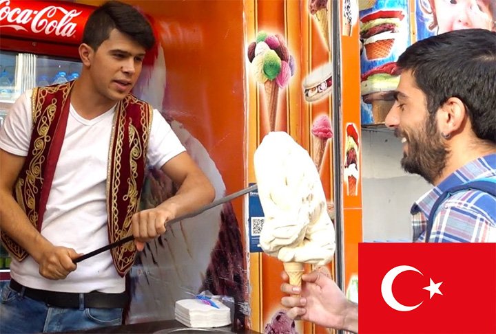 19Âº lugar - Dondurma (Turquia) - Sorvete consistente feito com leite, aÃ§Ãºcar, salepo e mÃ¡stique.