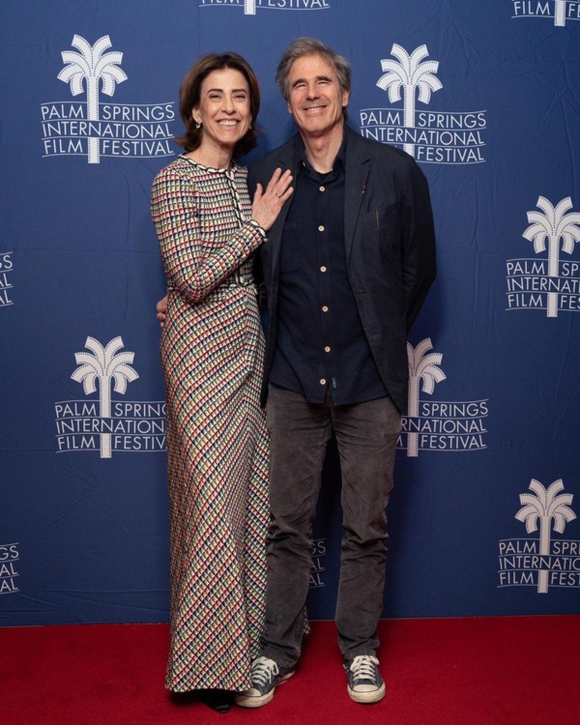 Fernanda Torres e Walter Salles no Festival de Palm Springs-Reprodução