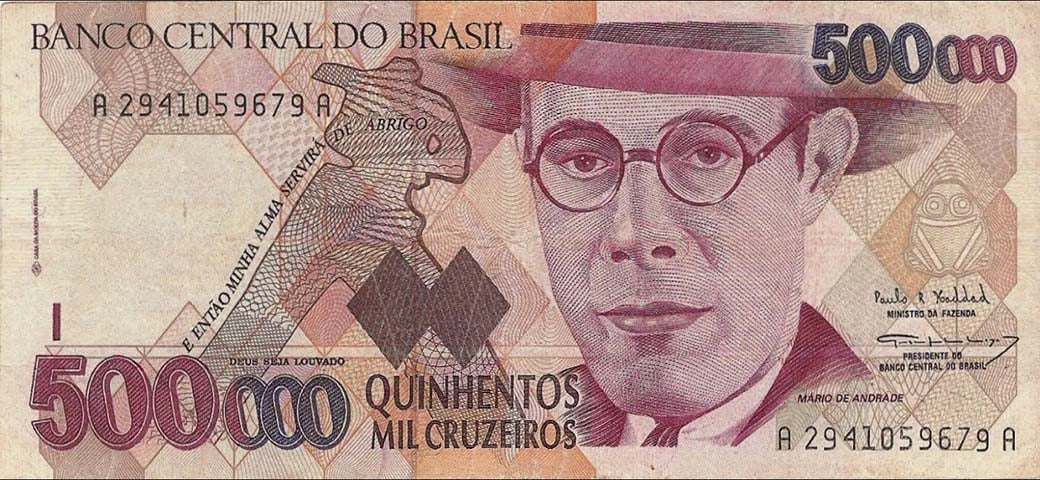 Cruzeiro: entrou em circulação novamente em 16 de março de 1990 e permaneceu por três anos, até 31 de julho de 1993.