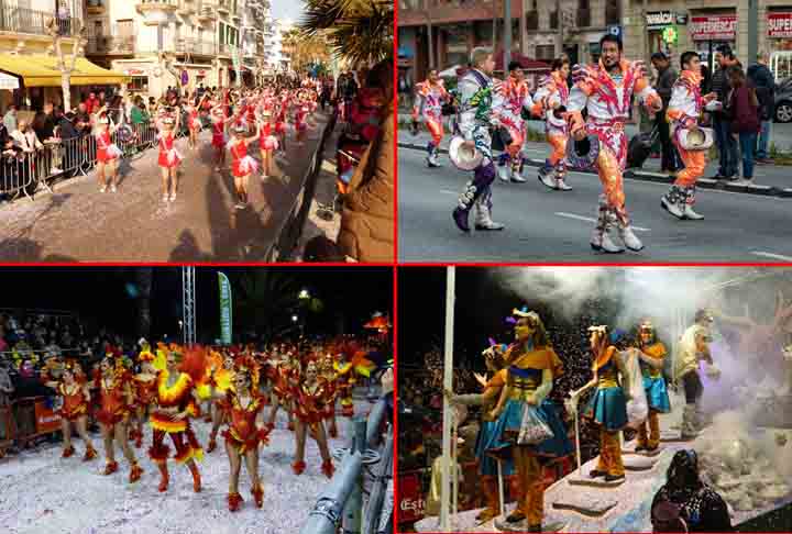 Barcelona, na Espanha - O Carnaval Ã© uma das festas mais aguardadas e importantes da capital da Catalunha, com desfiles, baile de mÃ¡scaras e concursos de comidas.