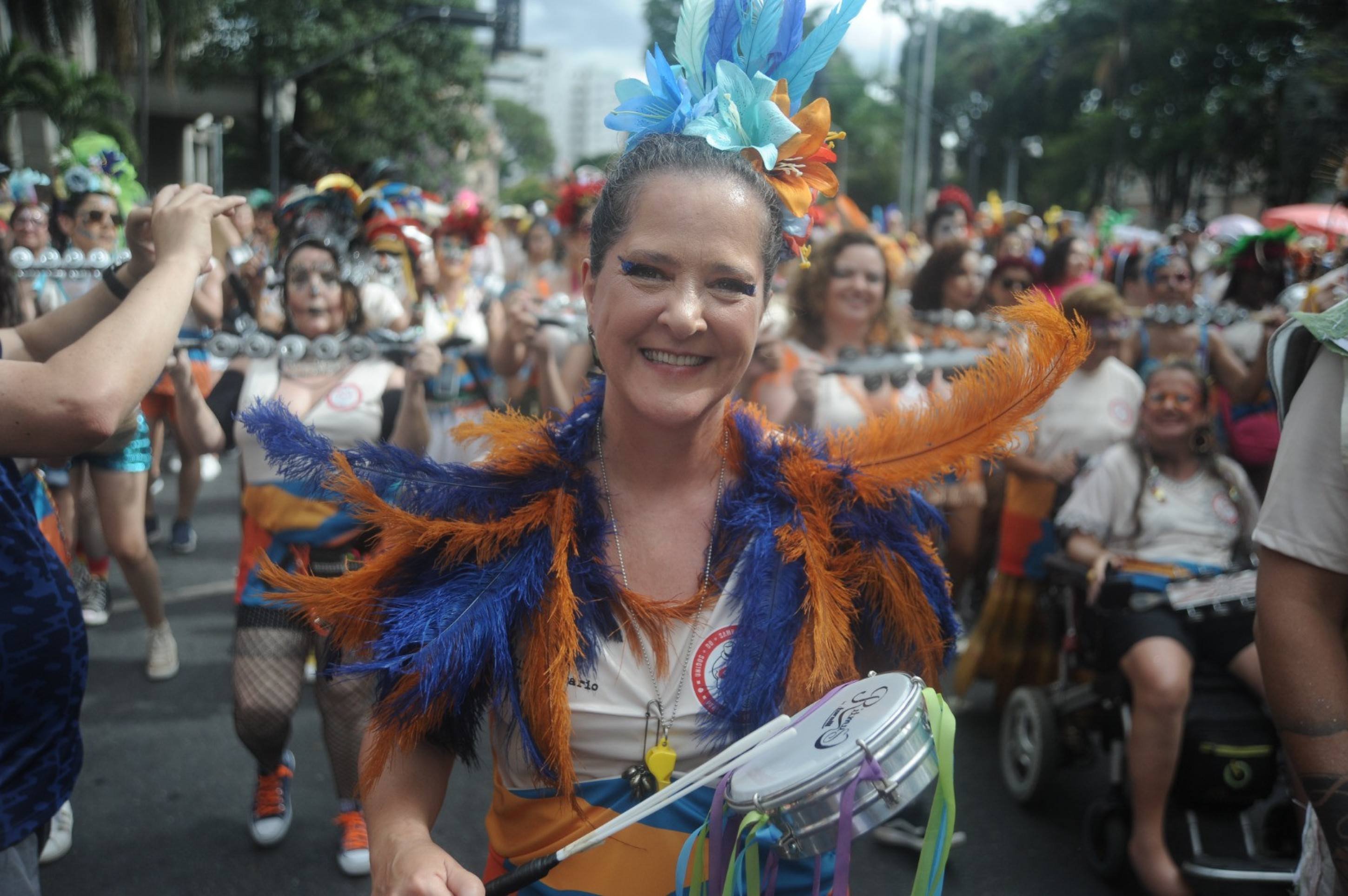 Bloco Samba Queixinho fez homenagem a escritora Carla Madeira em defile de 2025