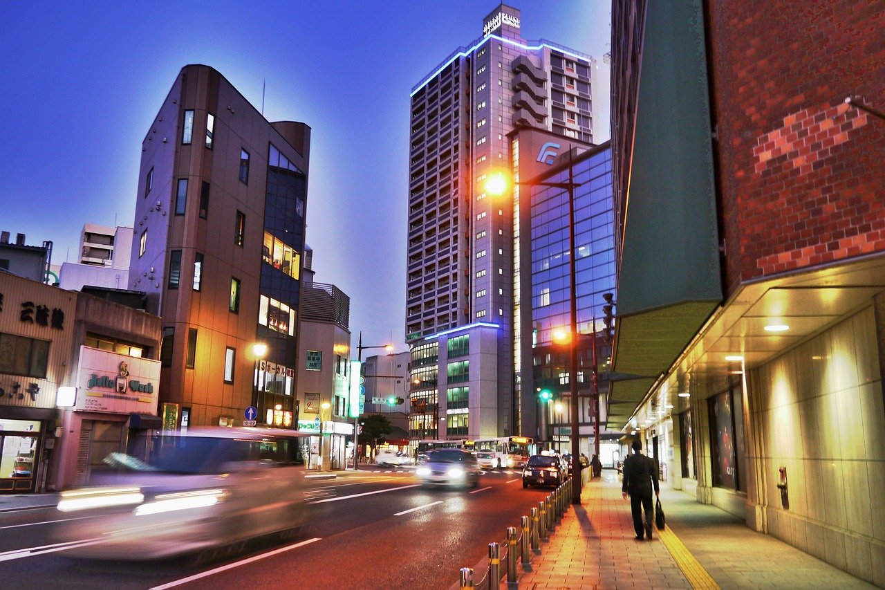 Esta cidade de 1 milhão de habitantes também fica na ilha de Kyushu a 50 km de Fukuoka.-Imagem de Takafumi Tsuda por Pixabay 