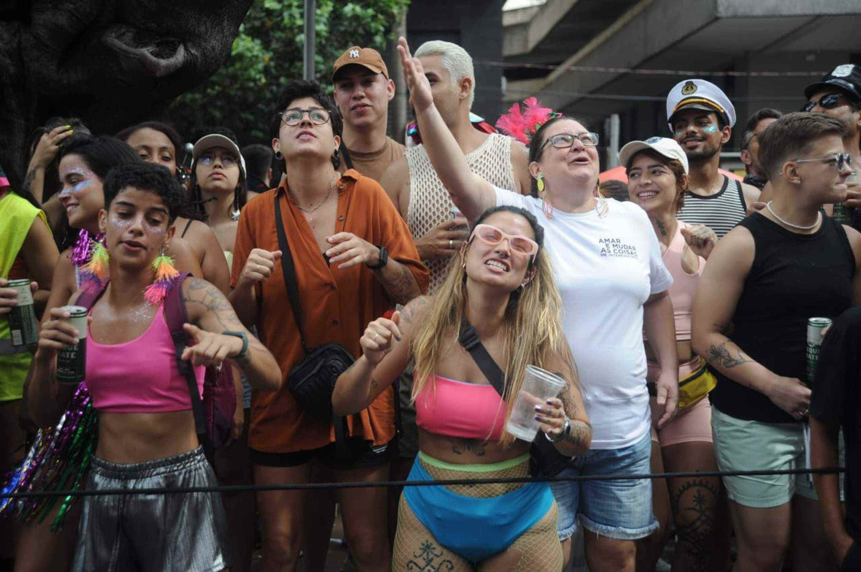 O cortejo desceu a Avenida Amazonas e coloriu o Centro da capital-crédito:Alexandre Guzanshe/ E.M /D.A Press