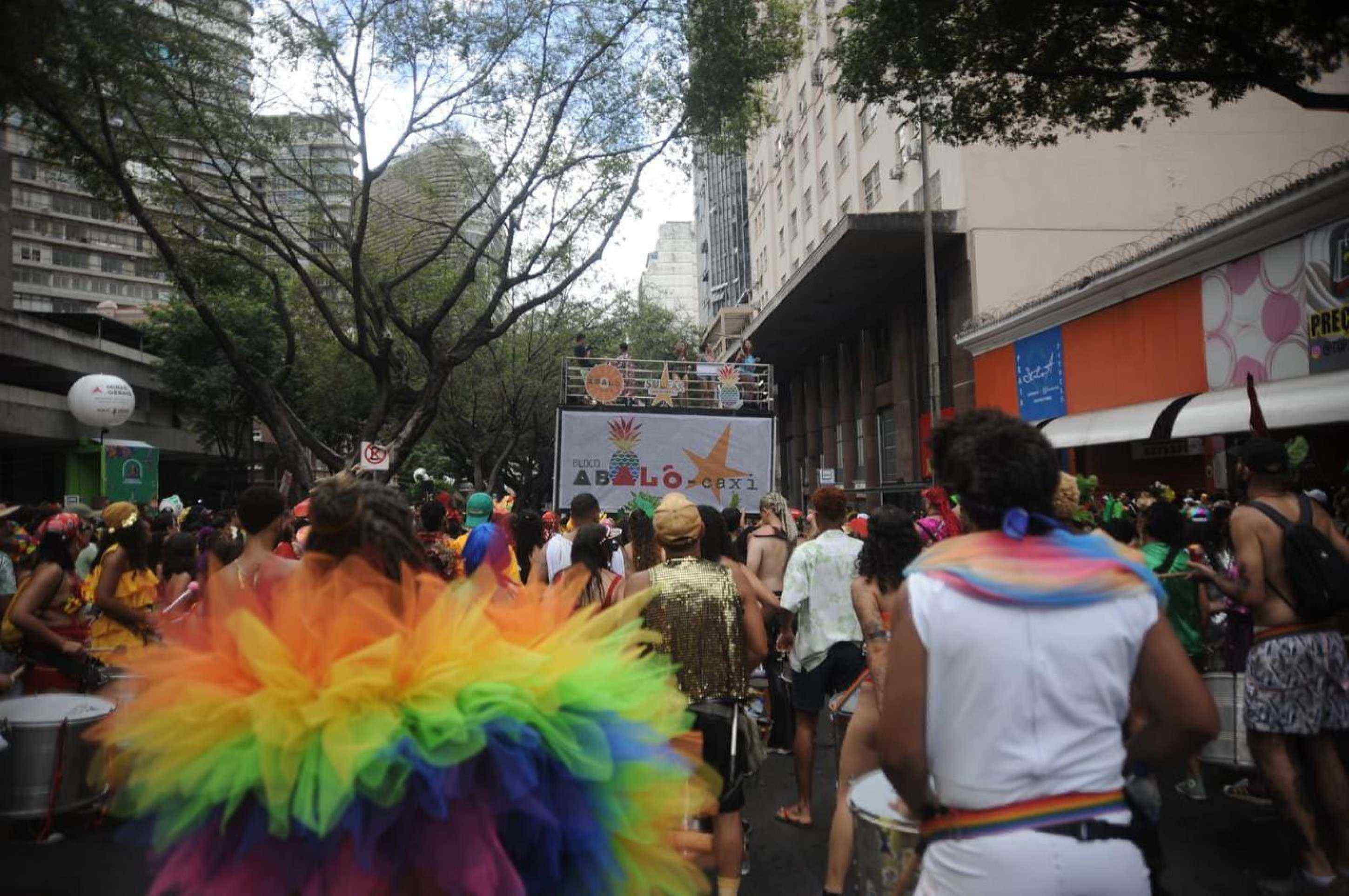 O cortejo desceu a Avenida Amazonas e coloriu o Centro da capital-crédito:Alexandre Guzanshe/ E.M /D.A Press