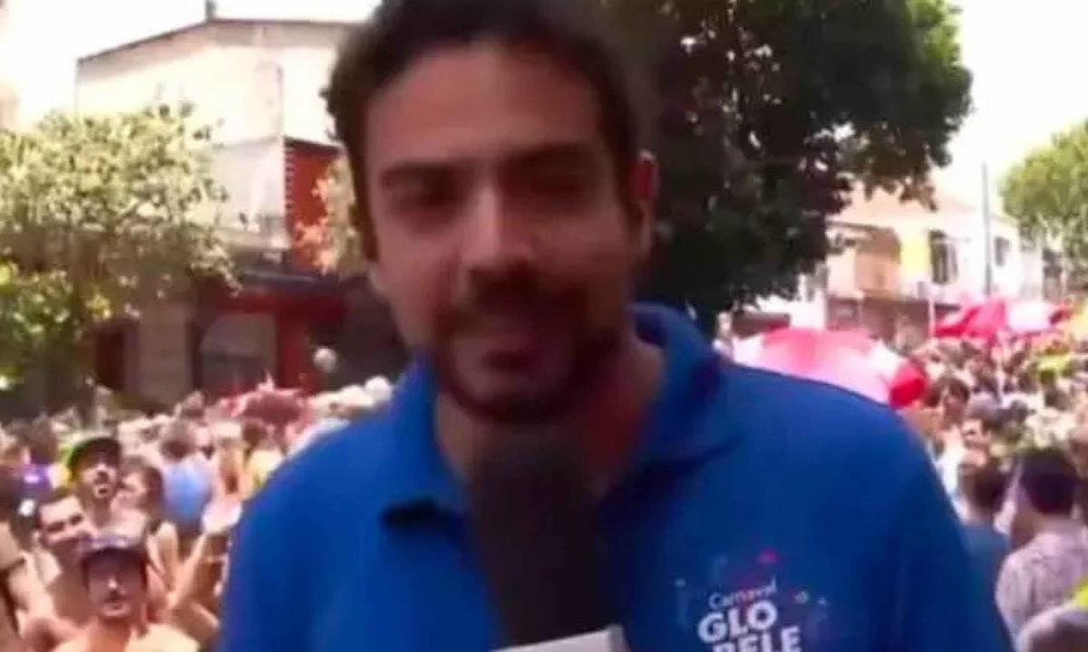 Repórter Fabrício Lobel, da Globo -  (crédito: Reprodução/TV Globo)