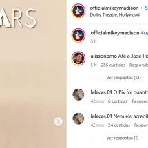 Brasileiros entopem o Instagram de vencedora do Oscar com mensagens de repúdio - Reprodução rede social