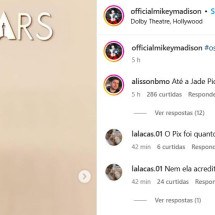 Brasileiros entopem o Instagram de vencedora do Oscar com mensagens de repúdio - Reprodução rede social
