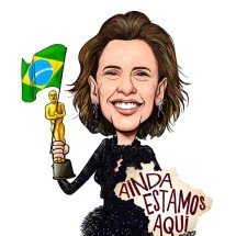 Fernanda Torres é tema de caricatura de artista mineiro - Bruno Lanza/reprodução