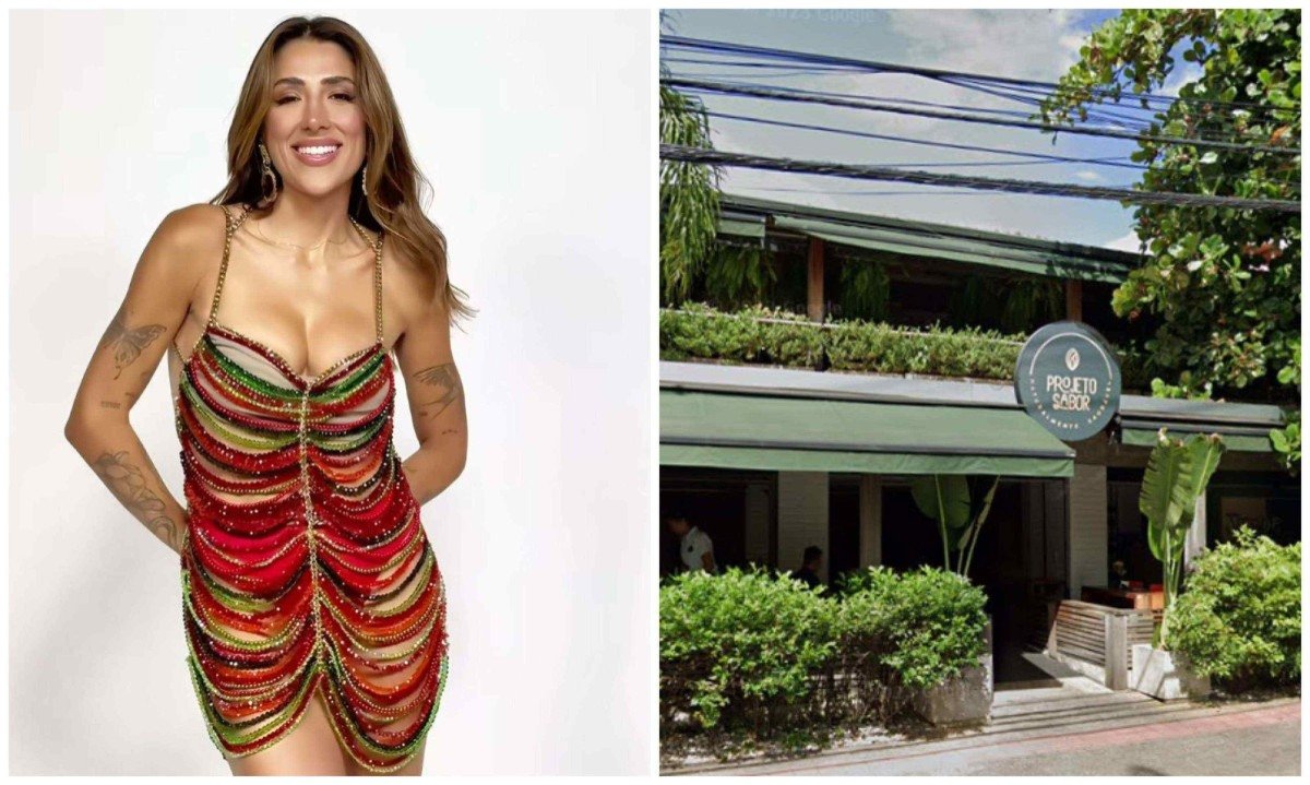 Desde que o vídeo foi publicado, as redes sociais de Jéssica e do restaurante foram tomadas por comentários sobre o ocorrido -  (crédito: Redes Sociais / @jessicamendes / Reprodução - Google Street View / Reprodução)