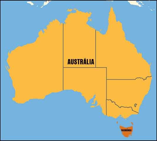 É o menor estado da Austrália, tanto em área quanto em população, mas é conhecida por abrigar vastas áreas de florestas, montanhas, lagos e uma costa recortada por penínsulas e baías.