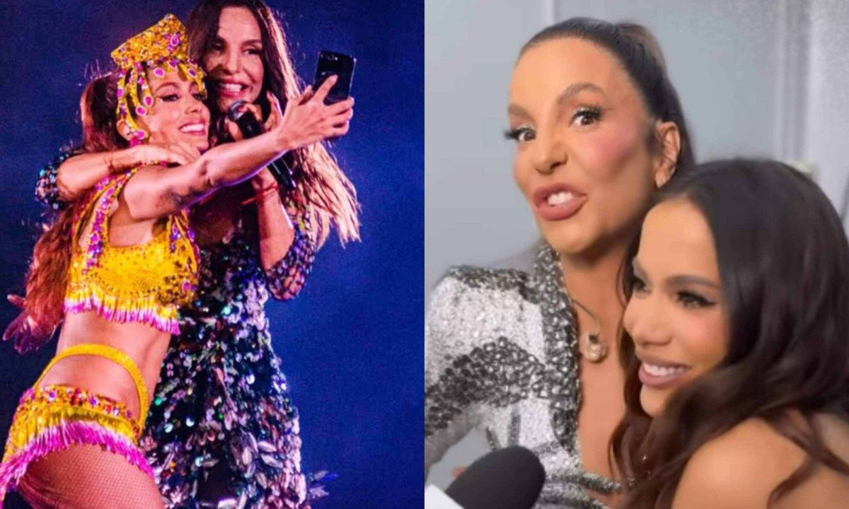 Ivete Sangalo e Anitta -  (crédito: Reprodução/Instagram)