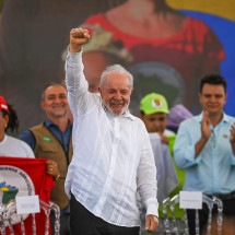 Lula com MST: 'É preciso que se faça justiça pela reforma agrária' - Leandro Couri/EM/D.A Press